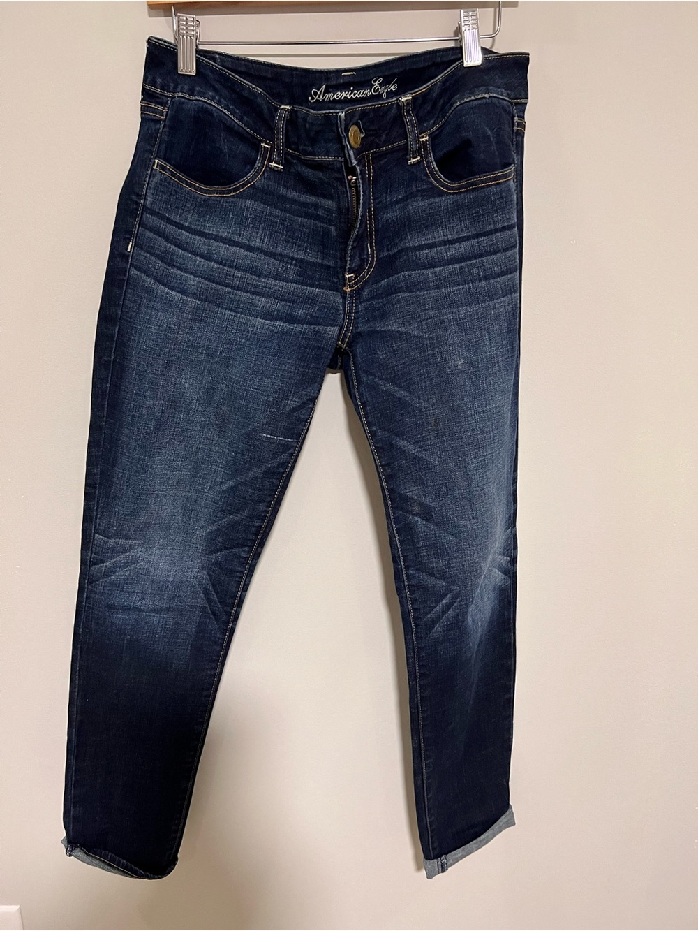 American Eagle Outfitters Dark Indigo Women's Ankle Skinny Jeans - size 12/31